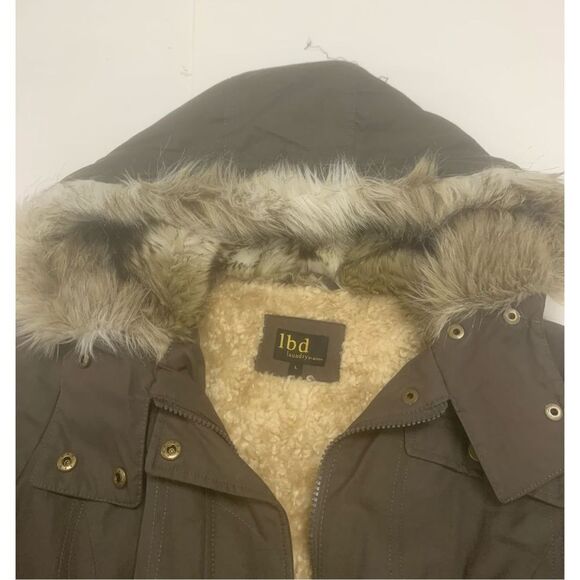 Khaki Button Down Coat - Picture 4 of 8